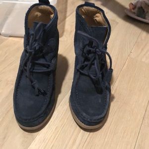 END OF WINTER SALE! Lucky Brand suede wedge boot